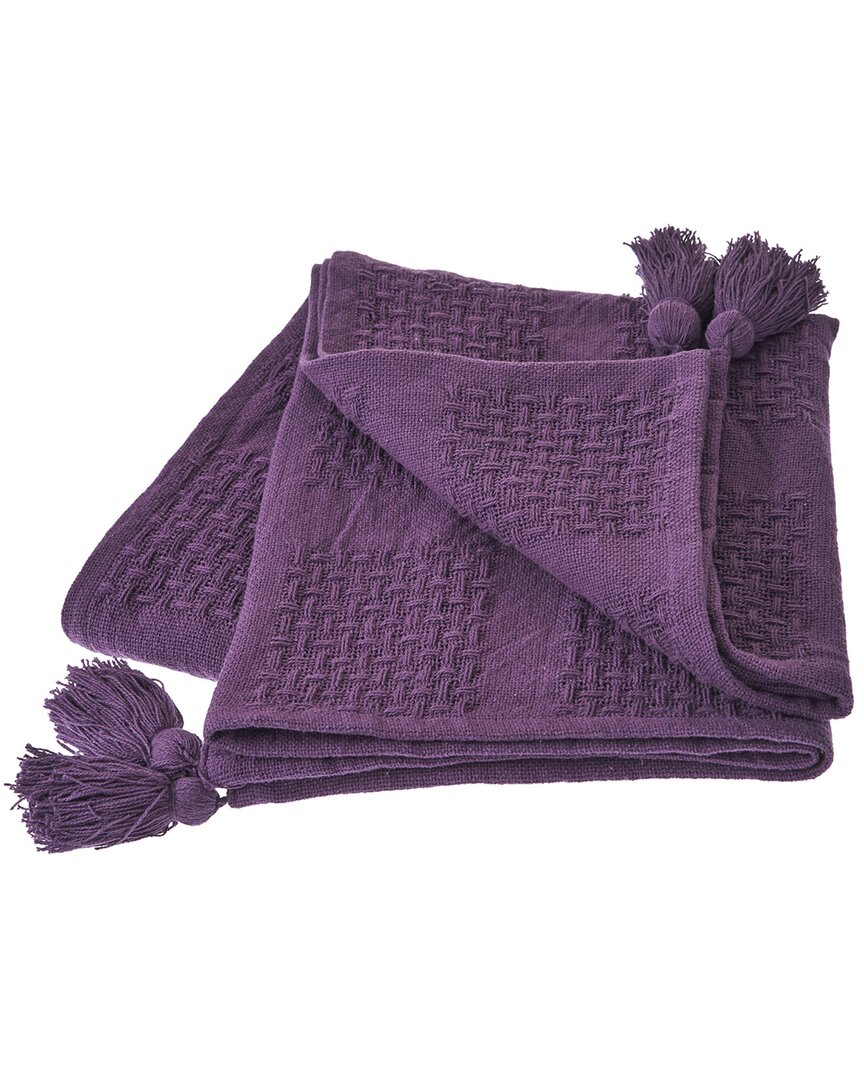 Lr Home Purple Winter Bloom Throw Blanket