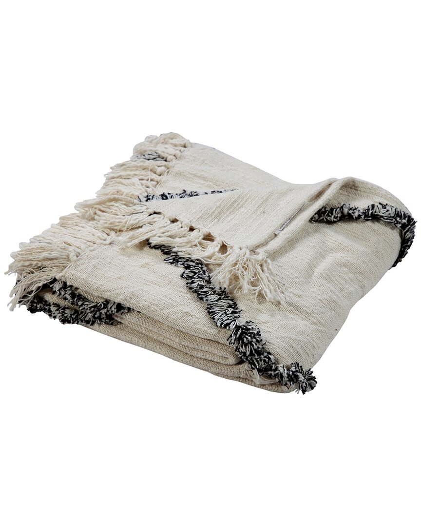 Lr Home Crossed Over Throw Blanket In Black