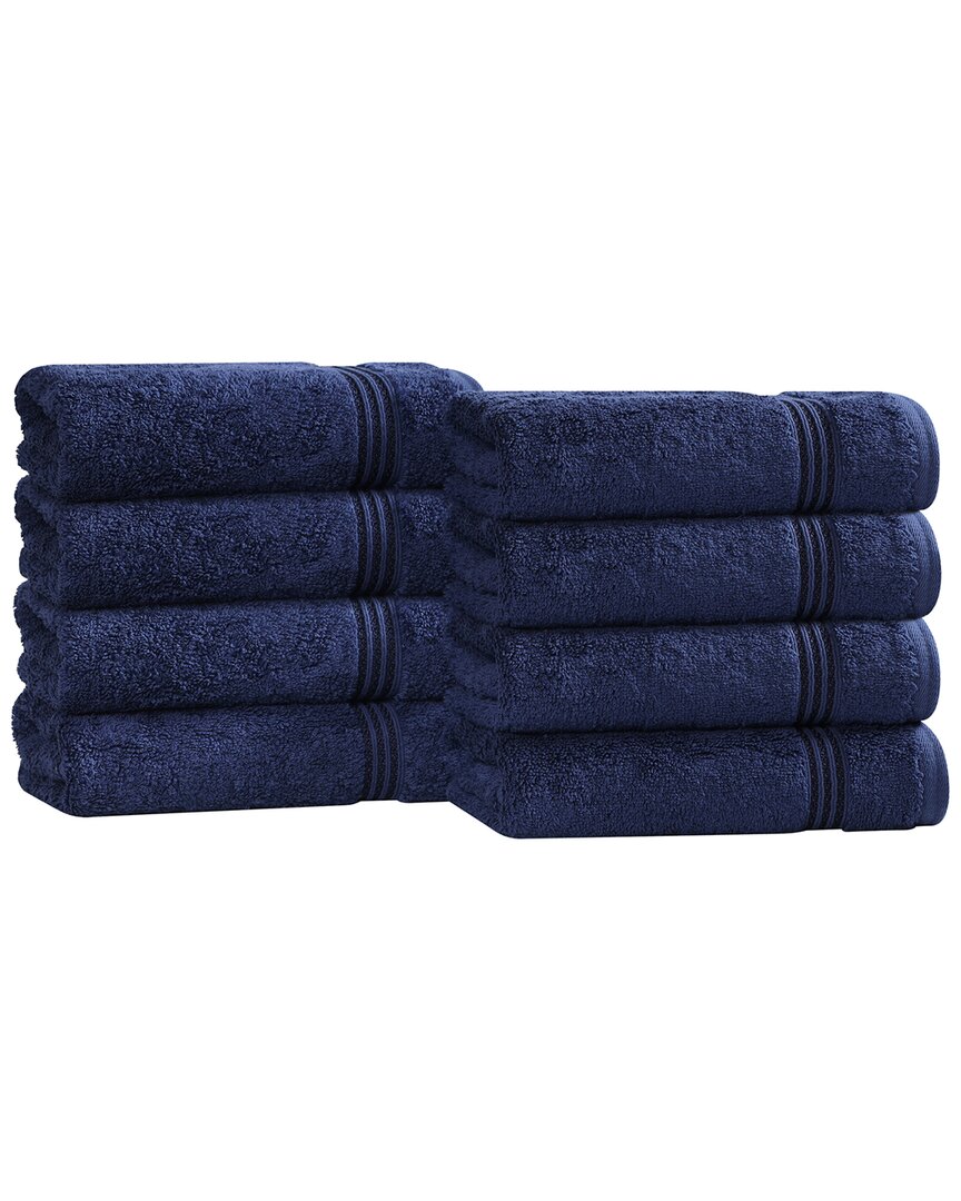 Superior Set Of 8 Heritage Egyptian Cotton Highly Absorbent Solid Ultra Soft Hand Towels