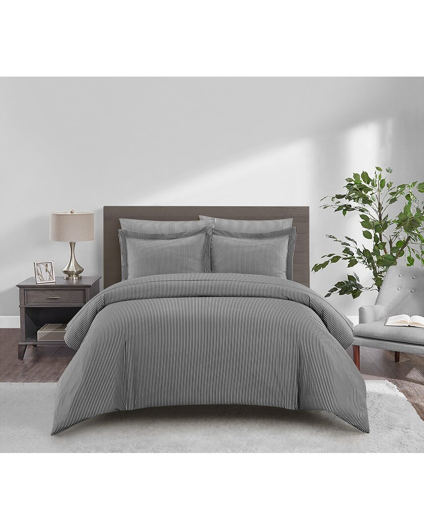 Chic Home Morgen Duvet Cover Set In Charcoal