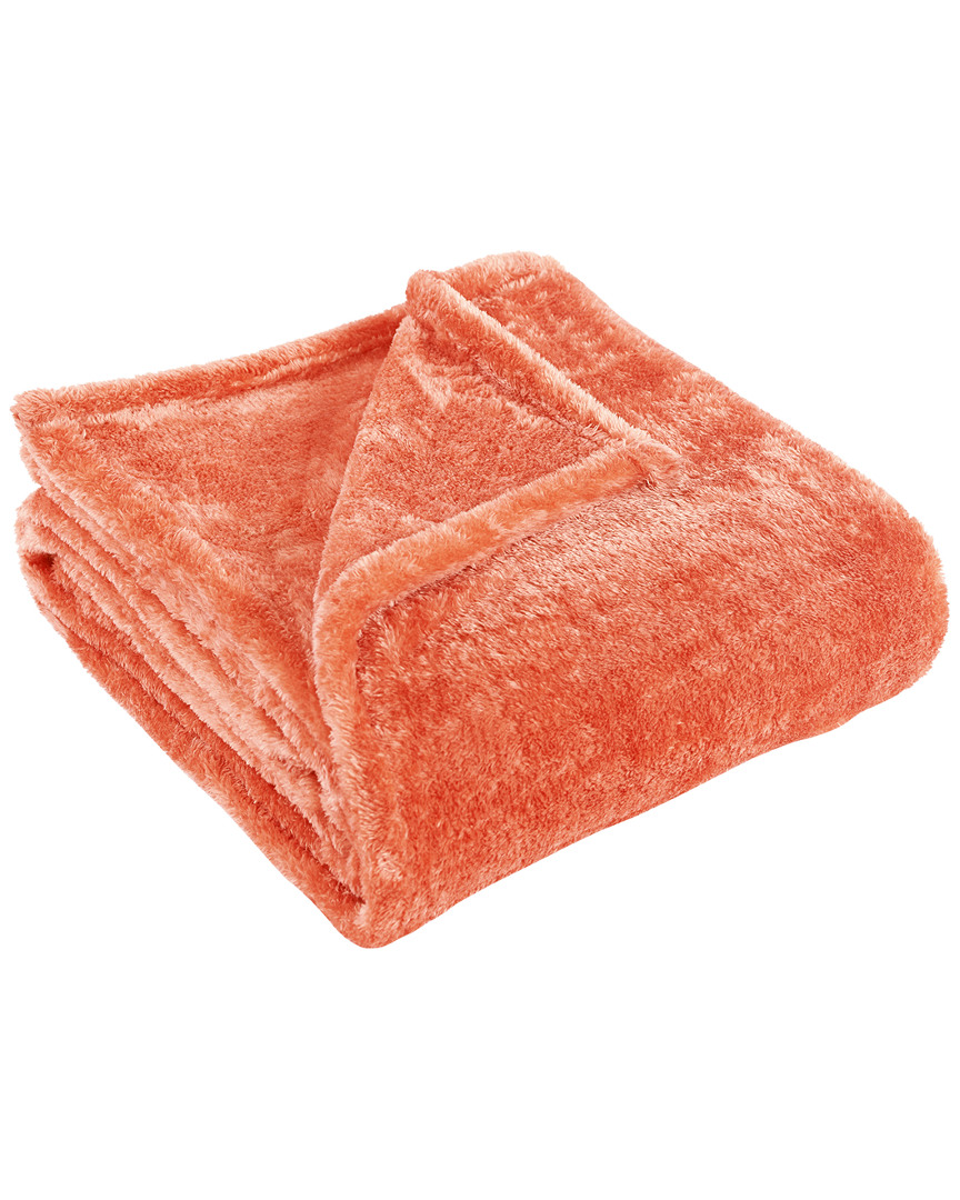 Superior Ultra-plush Fleece Throw Or Couch Wrinkle Resistant Blanket In Coral