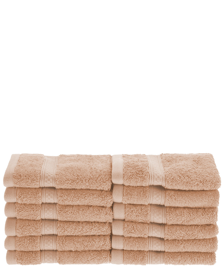 Superior Rayon From Bamboo Blend Solid 12pc Face Towel Set