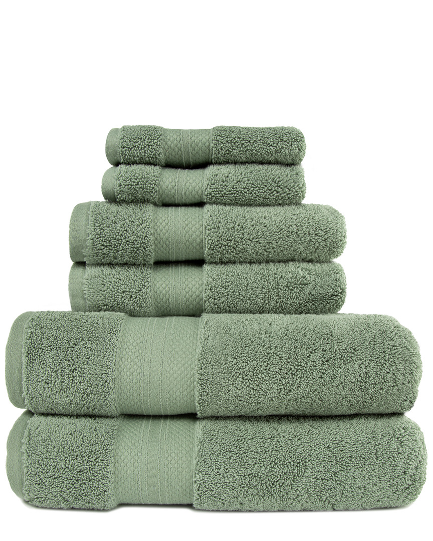 Superior Turkish Highly Absorbent Solid 6pc Ultra-plush Towel Set