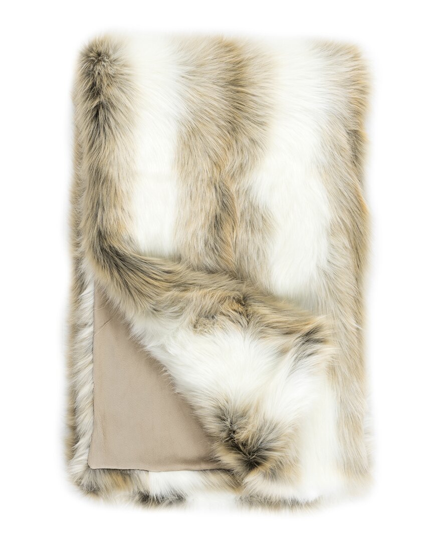 Donna Salyers Fabulous-furs Faux Fur Throw In White