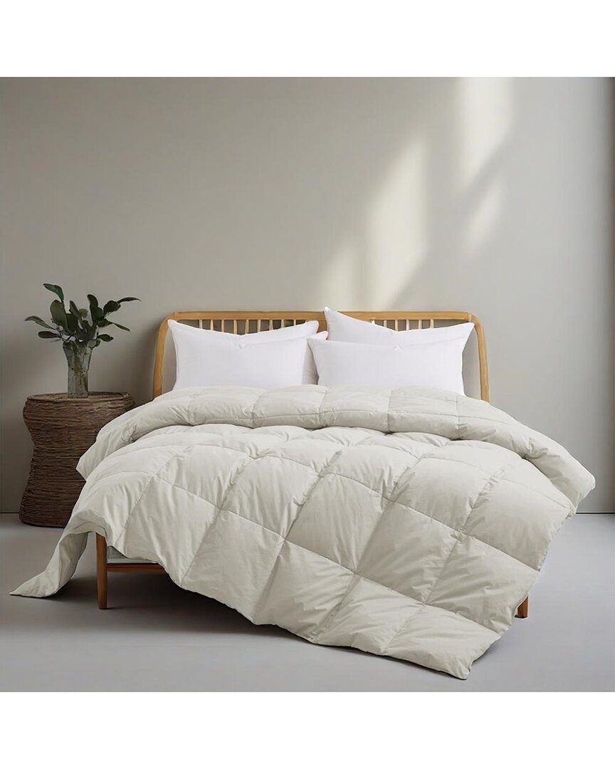 Unikome 300 Thread Count  All Season Organic Cotton White Goose Down  Comforter - Oatmeal