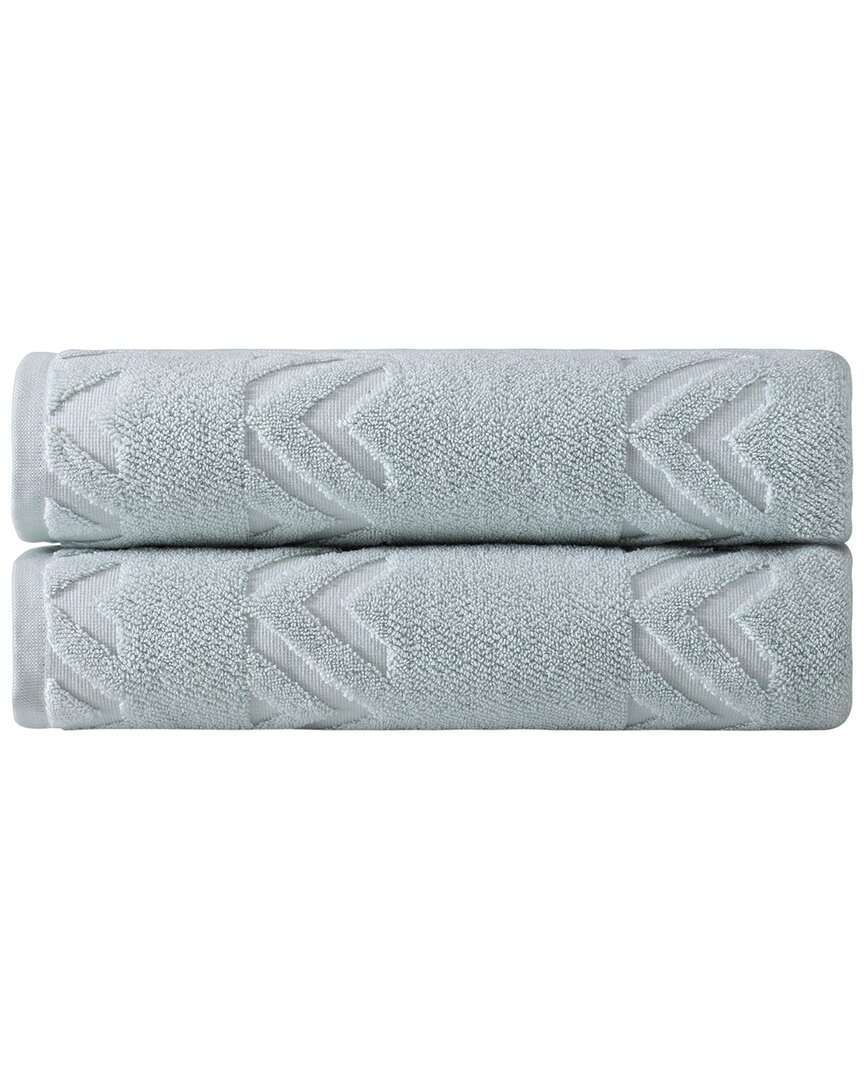Ozan Premium Home Sovrano 2pc Bath Towels In Aqua