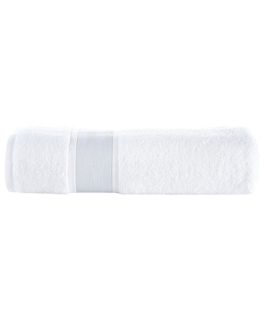 Brooks Brothers Ottoman Rolls Bath Sheet In Silver