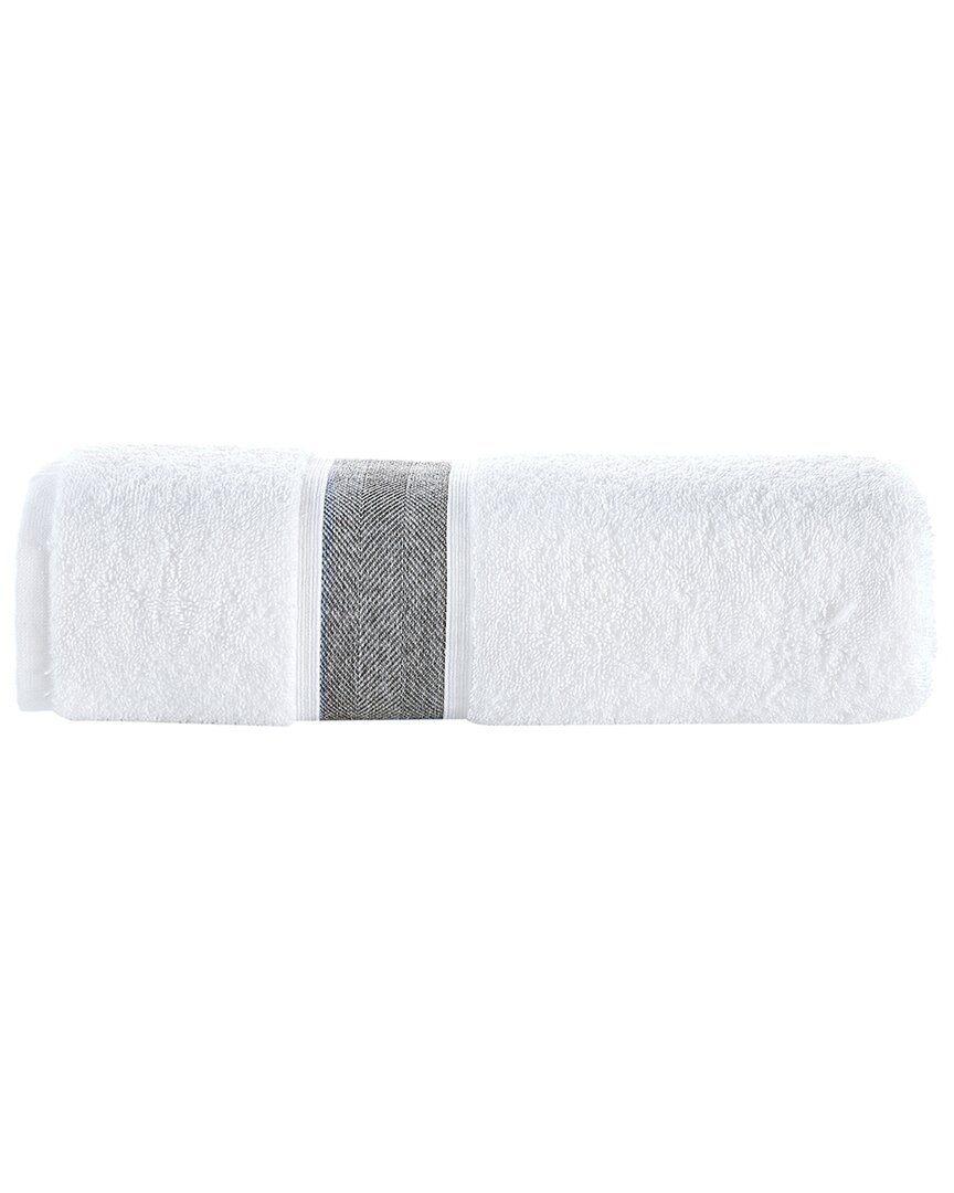 Brooks Brothers Ottoman Rolls Bath Towel In Silver