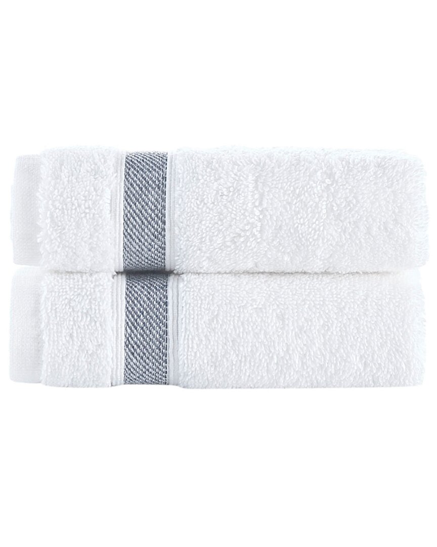 Brooks Brothers Ottoman Rolls 2pc Wash Towels In Navy