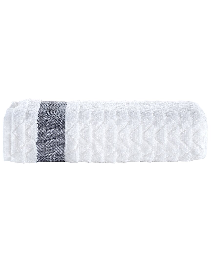 Brooks Brothers Herringbone Bath Towel In White