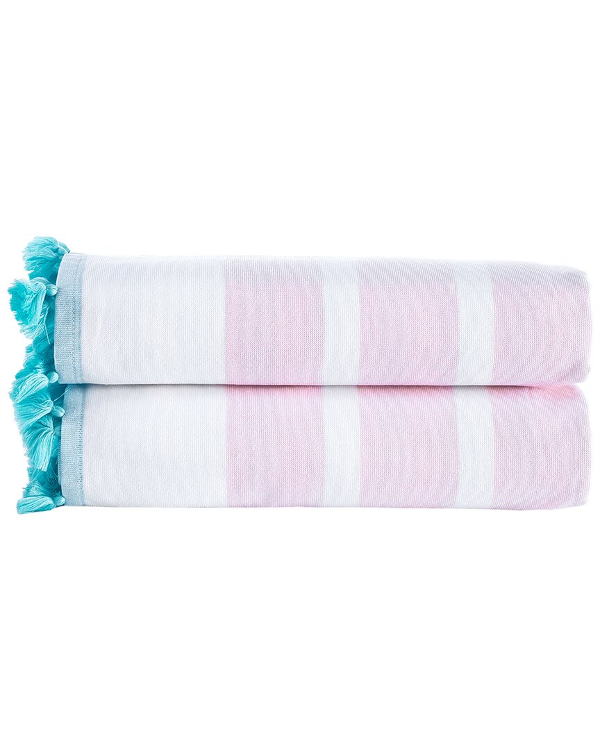 Brooks Brothers Turkish Pesthemal 2pc Bath Sheets In Pink