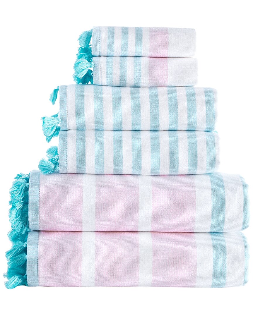 Brooks Brothers Turkish Pesthemal 6pc Towel Set In Pink