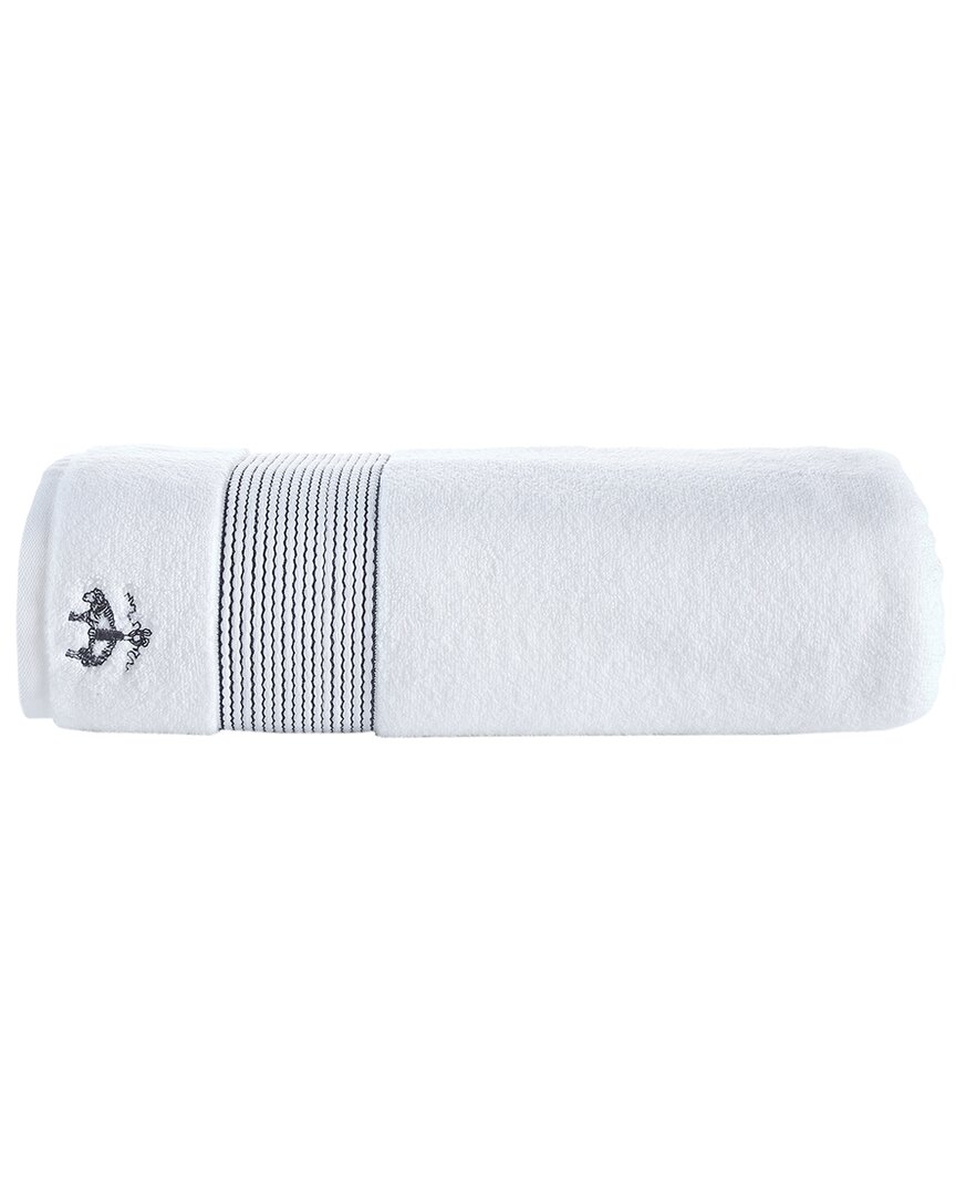 Brooks Brothers Rope Stripe Border Bath Sheet In Silver