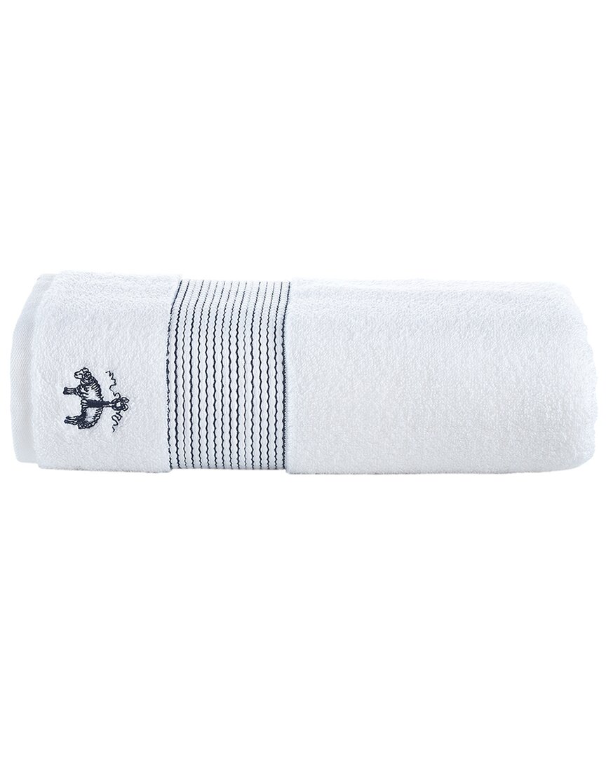 Brooks Brothers Rope Stripe Border Bath Towel In Navy