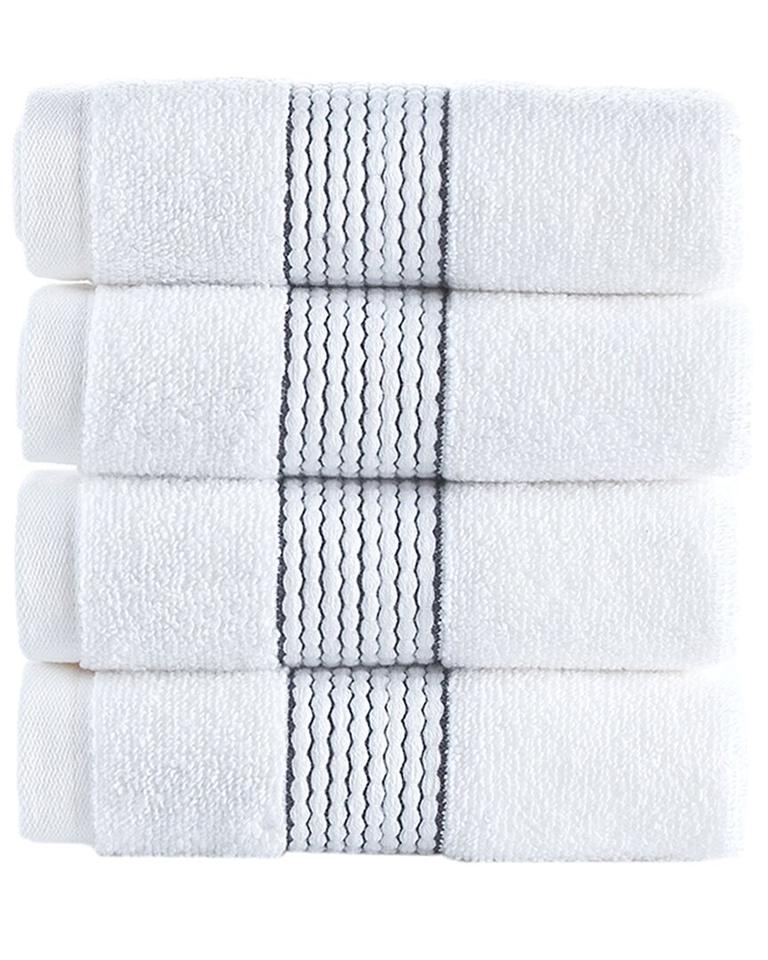 Brooks Brothers Rope Stripe Border 4pc Wash Towels In Navy
