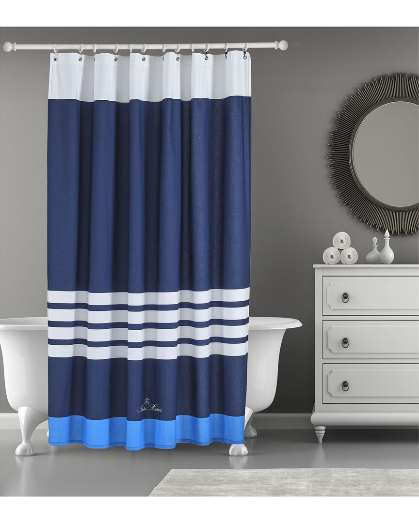 Brooks Brothers Nautical Blanket Stripe Shower Curtain In Navy