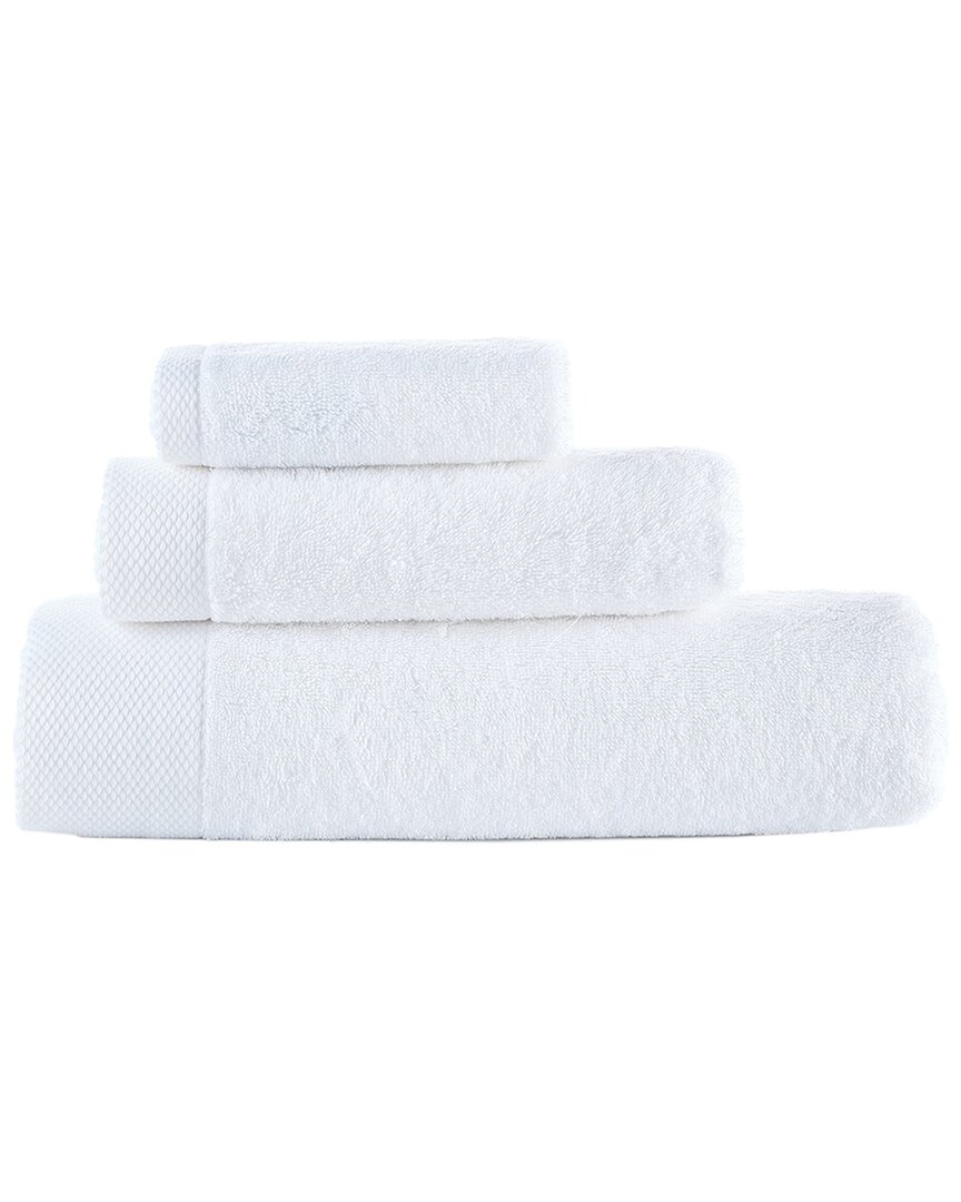 Brooks Brothers Solid Signature 3pc Towel Set In White