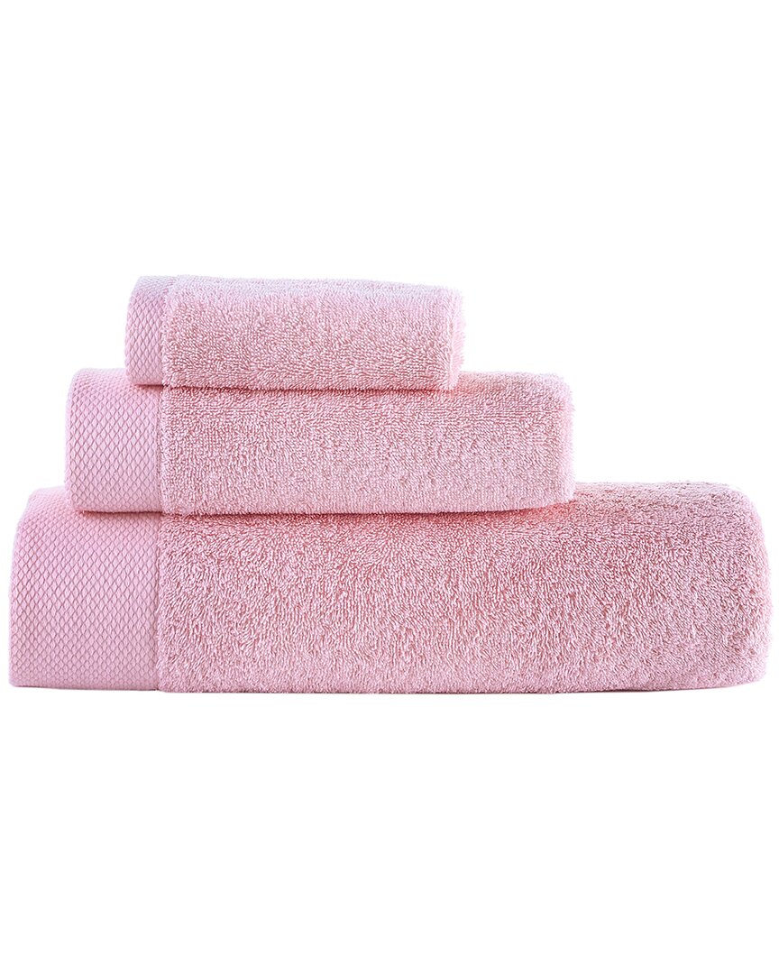 Brooks Brothers 2-piece Solid Signature Cotton Towel Set In Pink
