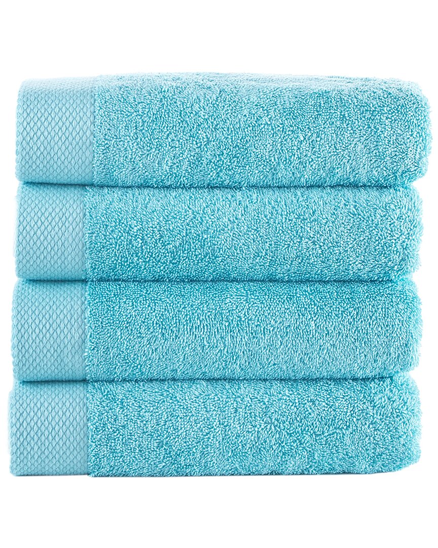 Brooks Brothers Solid Signature 4pc Hand Towels In Green