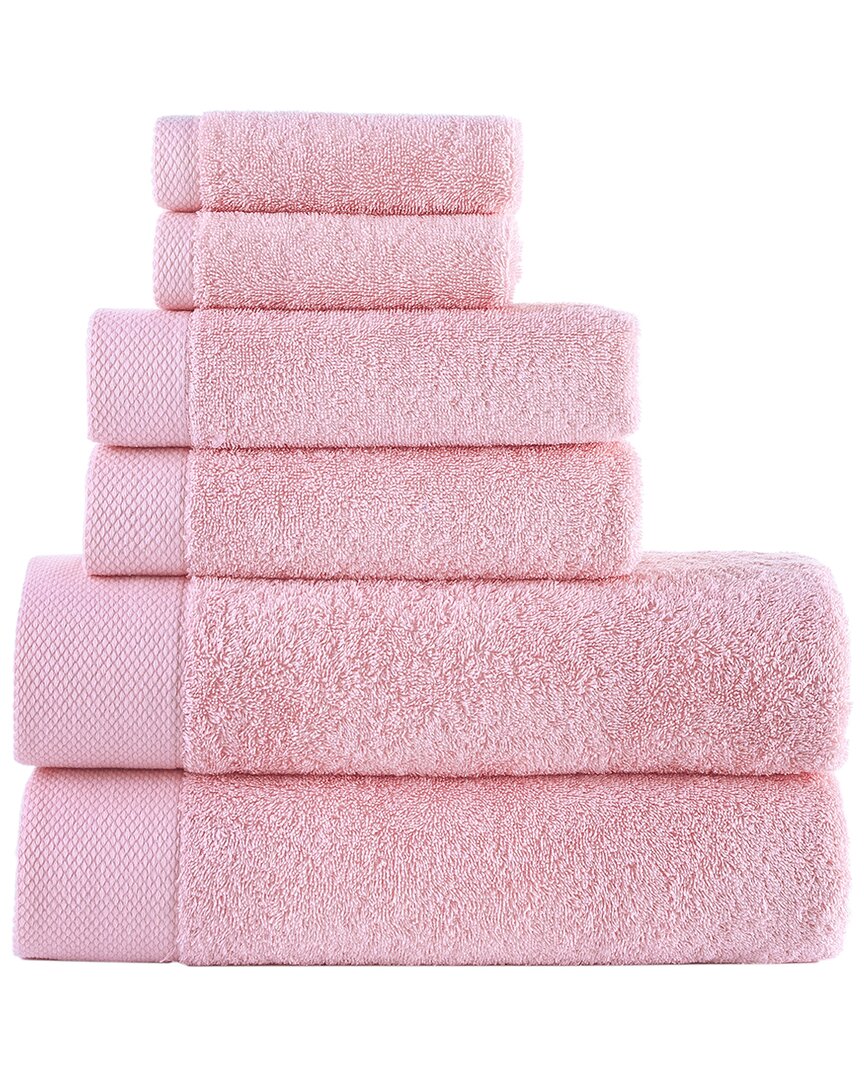 Brooks Brothers Solid Signature 6pc Towel Set In Pink