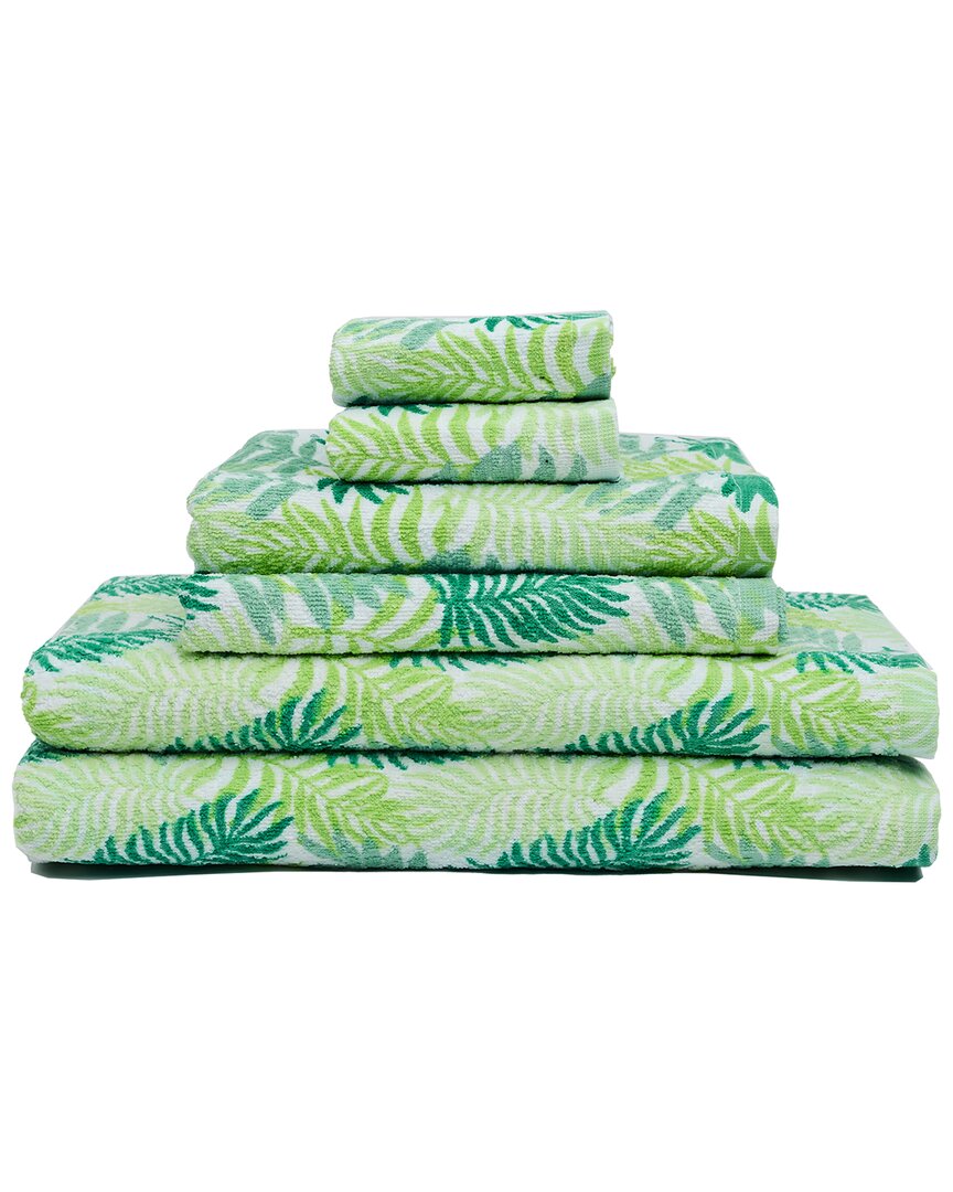 Premier Bath 6pc Printed Velour Bath Towel Set