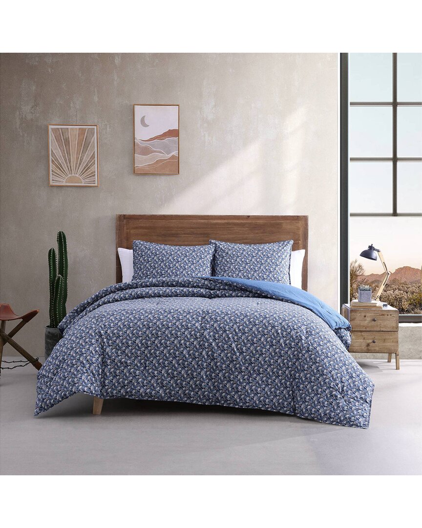 Wrangler Prairie Floral Cotton Comforter Bedding Set In Blue