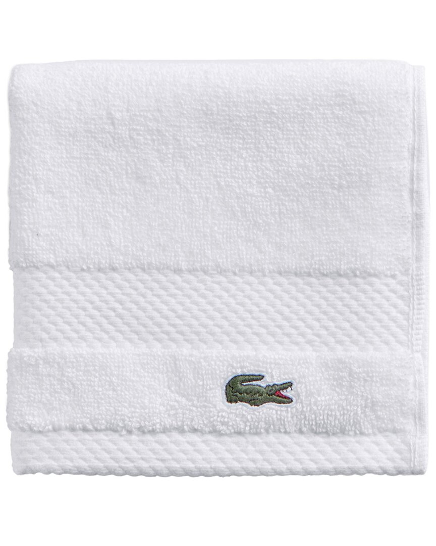 Lacoste Heritage Antimicrobial Wash Towel In White
