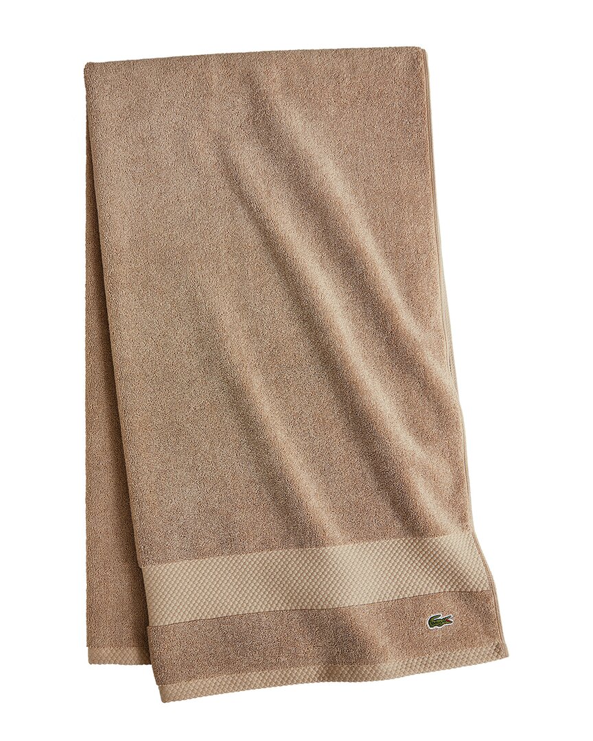 Shop Lacoste Heritage Antimicrobial Bath Towel In Sand