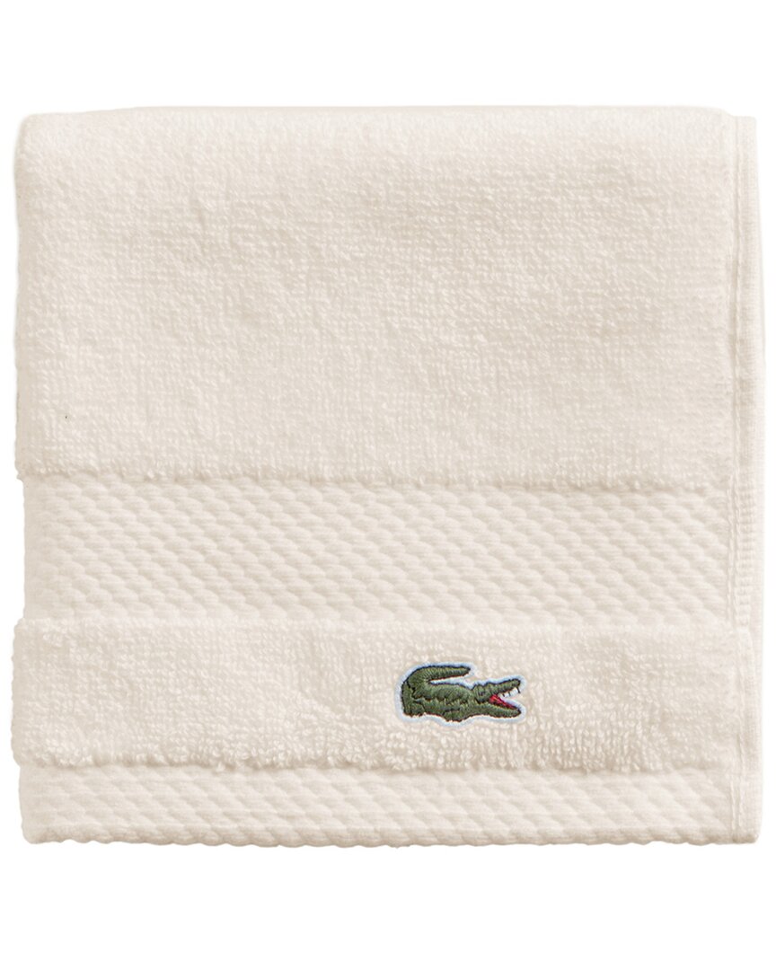 Lacoste Heritage Antimicrobial Wash Towel In White