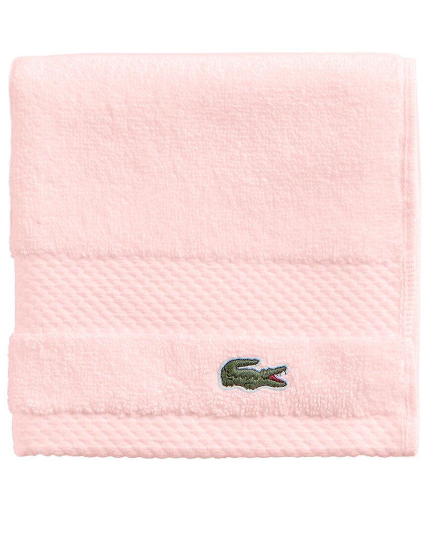 Lacoste Heritage Antimicrobial Wash Towel In Pink