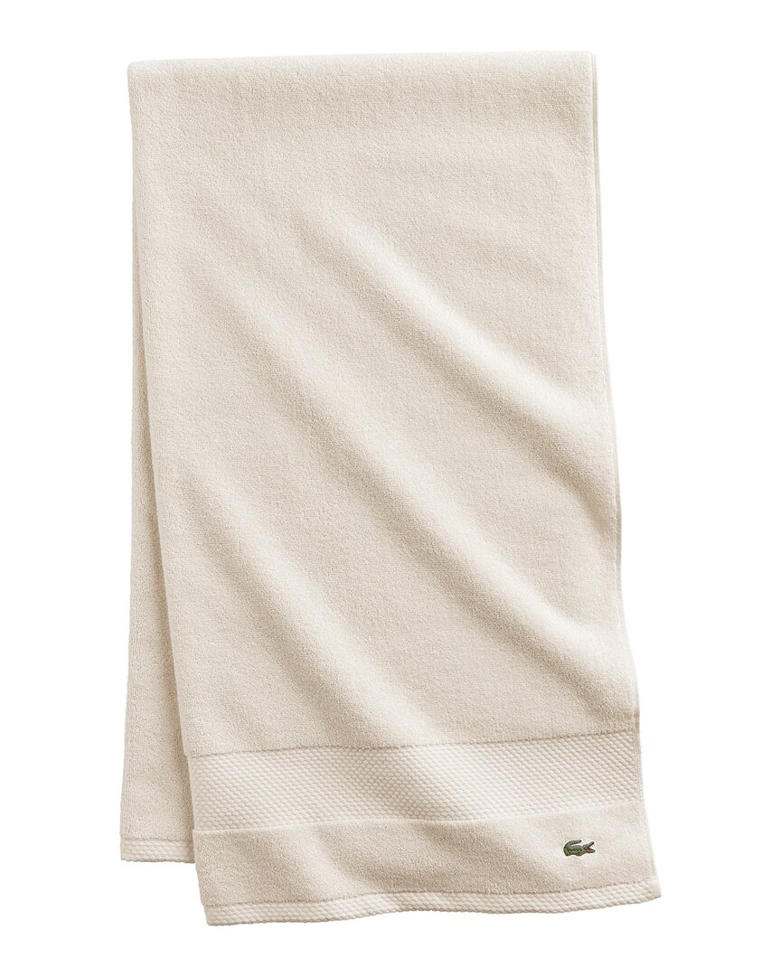 Lacoste Heritage Antimicrobial Bath Sheet In White