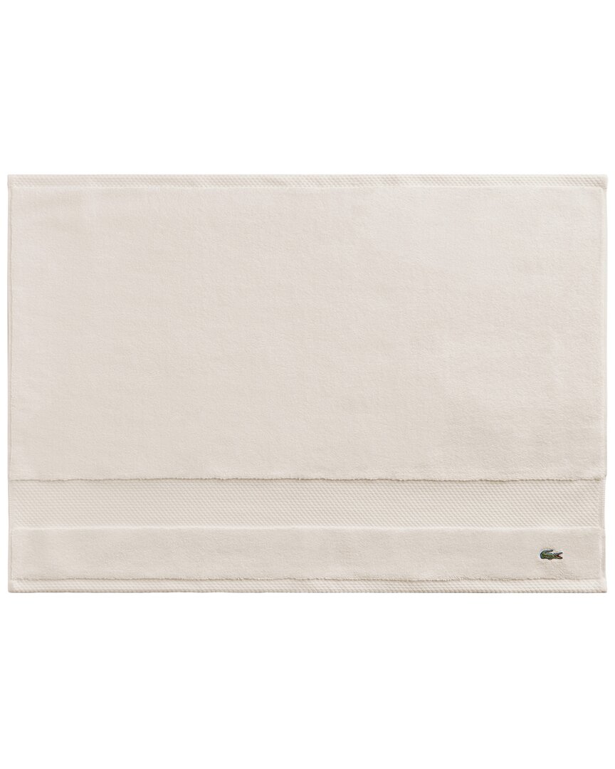 Lacoste Heritage Antimicrobial Bath Mat In White