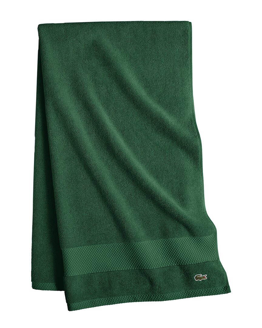 Lacoste Heritage Antimicrobial Bath Sheet In Green