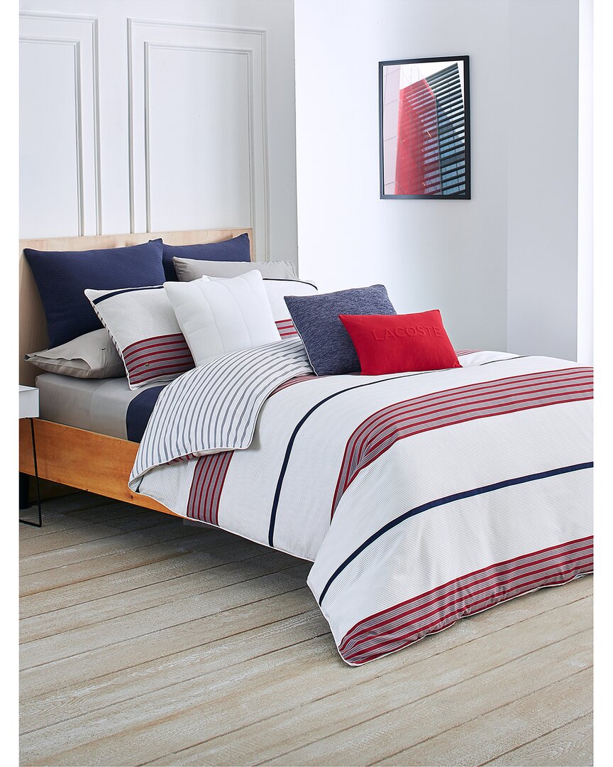 Lacoste Milady Comforter Set In Red
