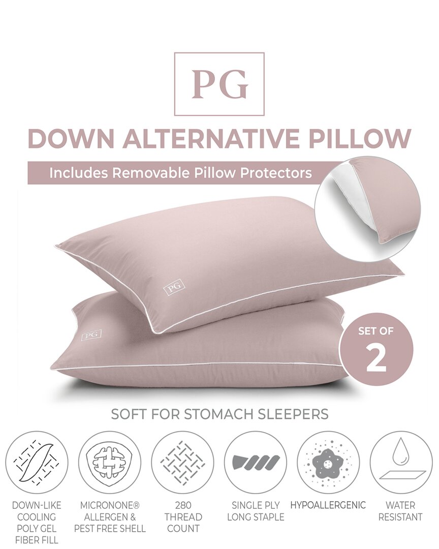 Pillow Gal 2pk Down Alternative Soft Pillow In Pink