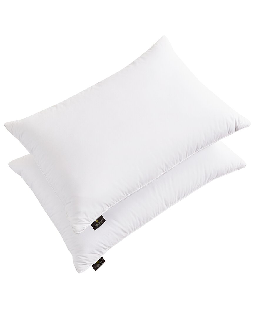 Farm To Home Organic Set Of 2 Softy Medium Firm Jumbo Pillows In White