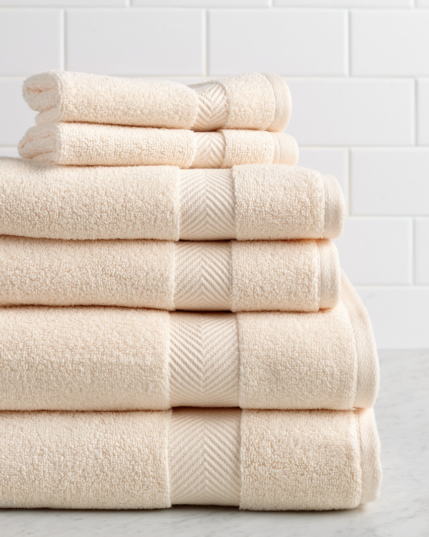 Superior Zero Twist Cotton 6pc Towel Set In Neutral