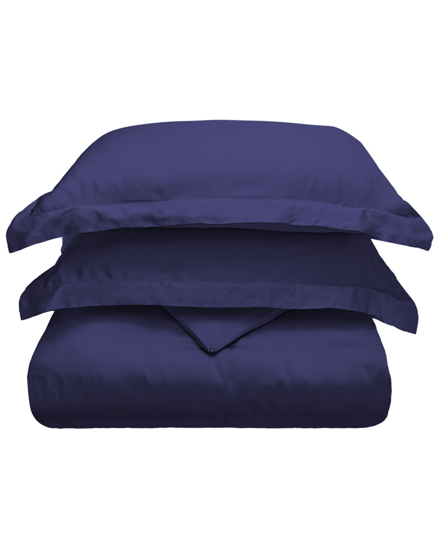Superior 100% Modal From Beechwood 3-piece Cotton Duvet Cover In Blue
