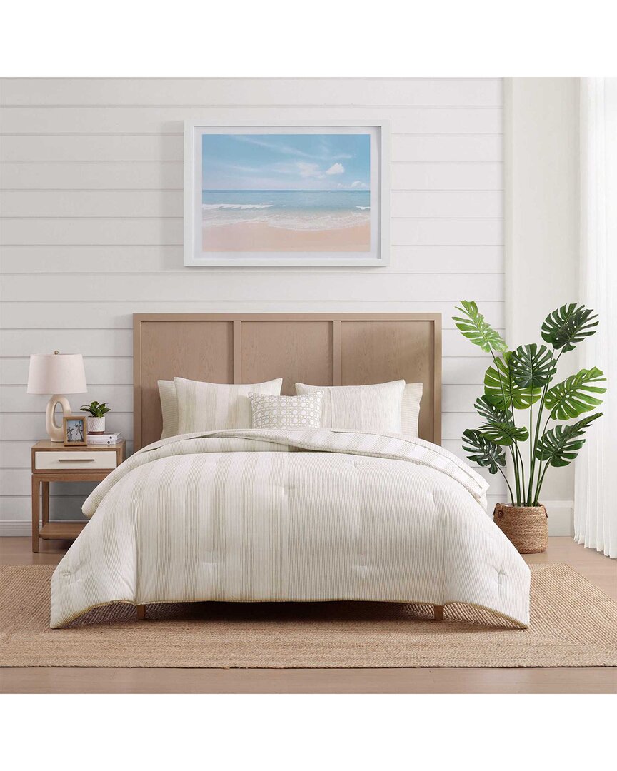 Tommy Bahama Bahama Weekend Stripe Washed Comforter Bonus Set
