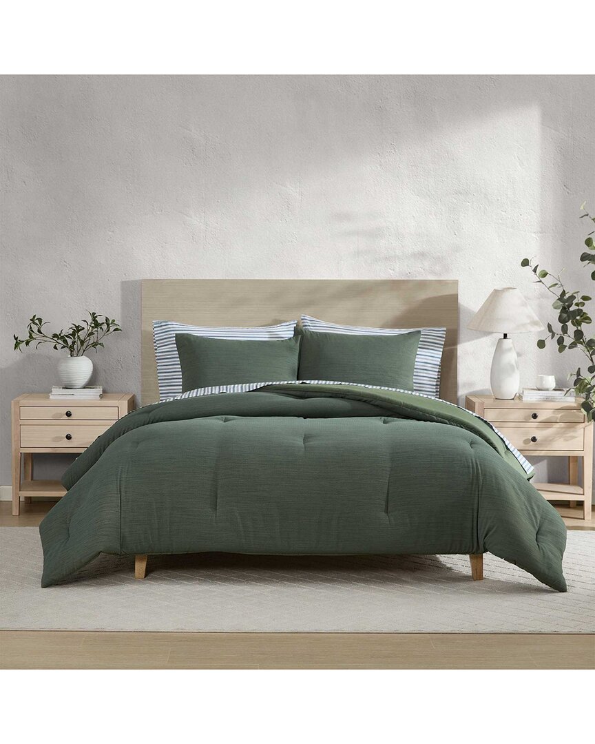 Nautica Chenille Jacquard Chenille Comforter Set In Green