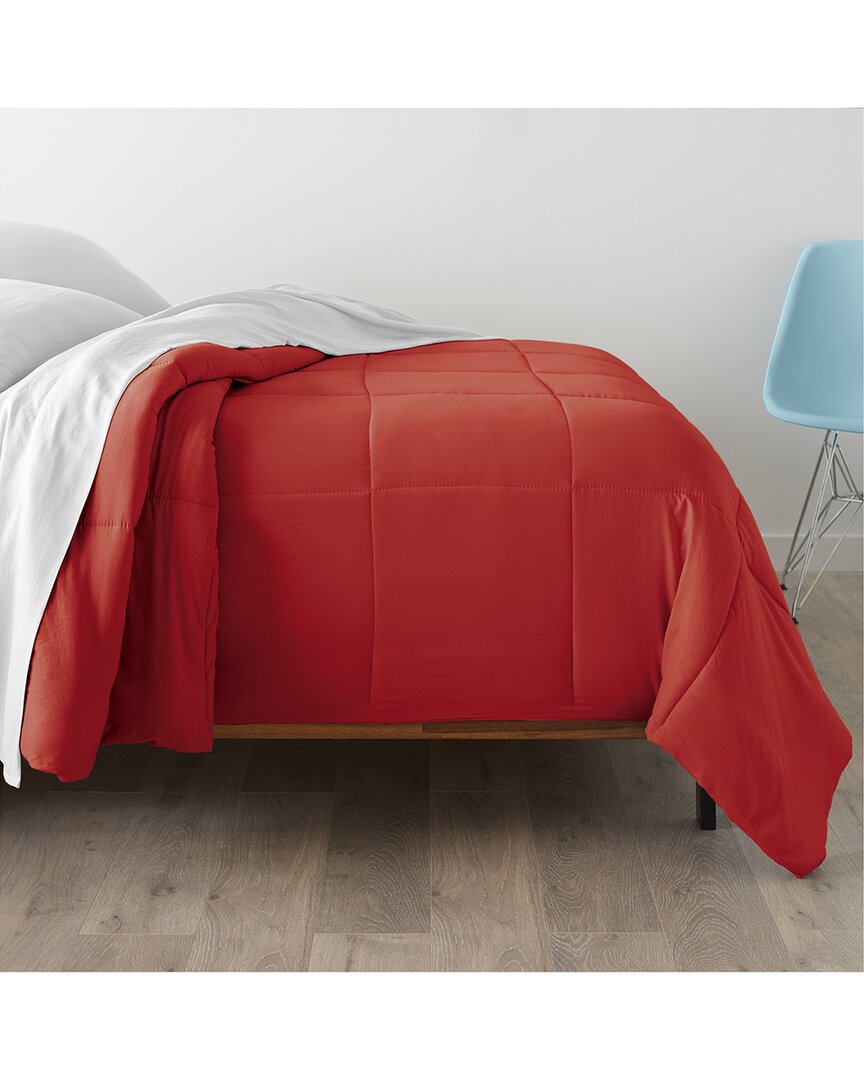 Shop Ella Jayne Microfiber Down-alternative Solid Color Comforter In Red