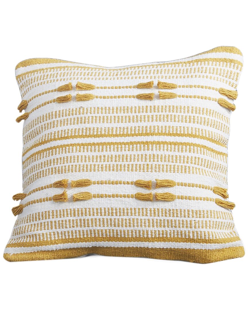 Modern Threads Cotton Decorative Pillow Cover In Yellow
