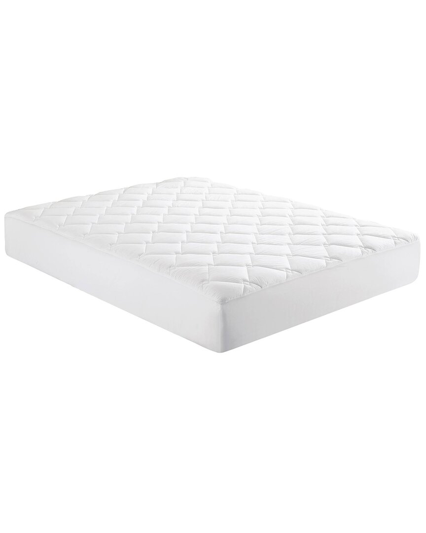 Unikome Diamond Quilted Down Alternative Mattress Pad With 100% Cotton Fabric In White