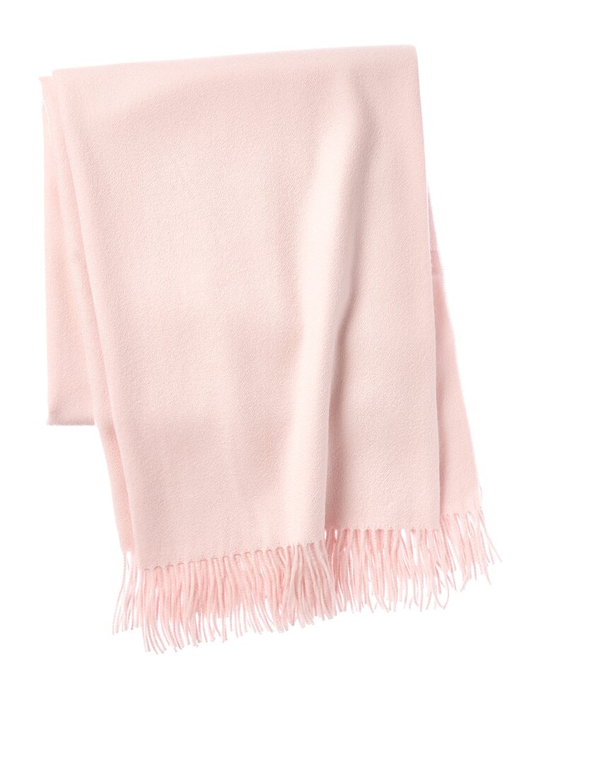 Amicale Cashmere 100% Cashmere Throw With Fringe In Gray