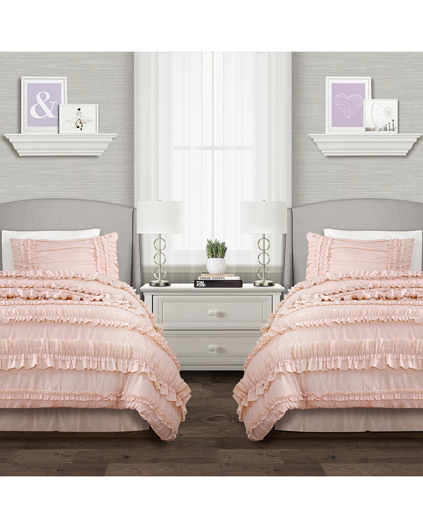 Lush Decor Fashion Belle Comforter In Blush