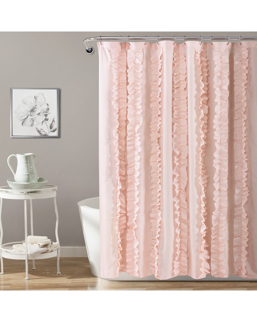 Lush Decor Fashion Belle Shower Curtain In Blush