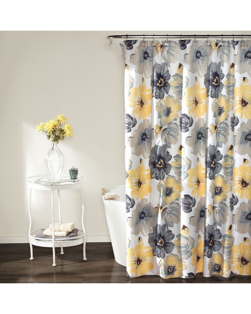 Lush Decor Fashion Leah Shower Curtain In Yellow