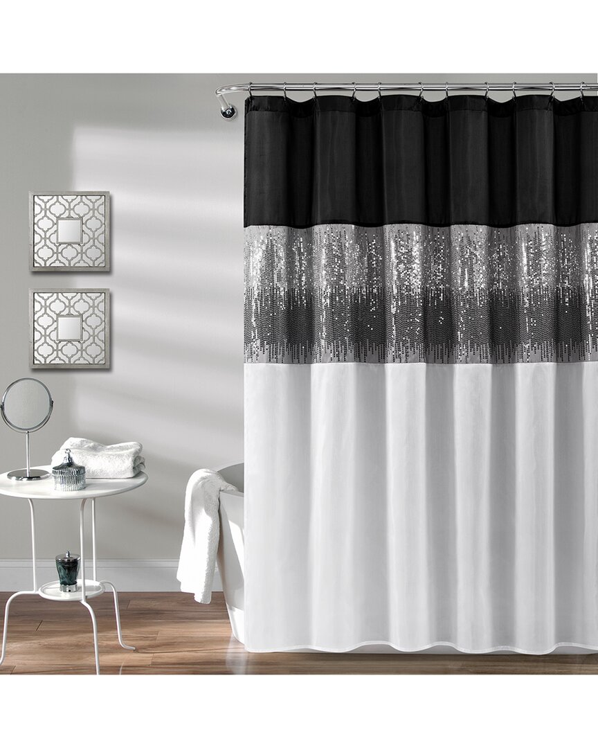 Lush Decor Fashion Night Sky Shower Curtain In Black