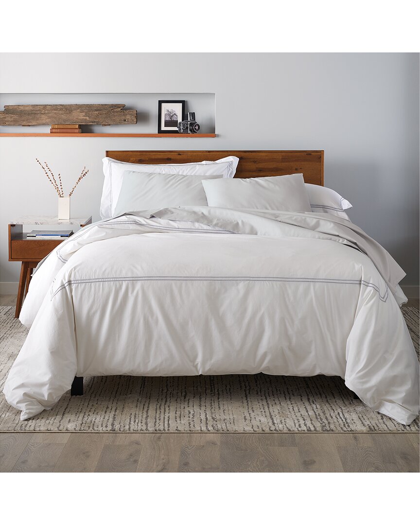 Ella Jayne Down Comforter Duvet Cover Set - Silver In Silver
