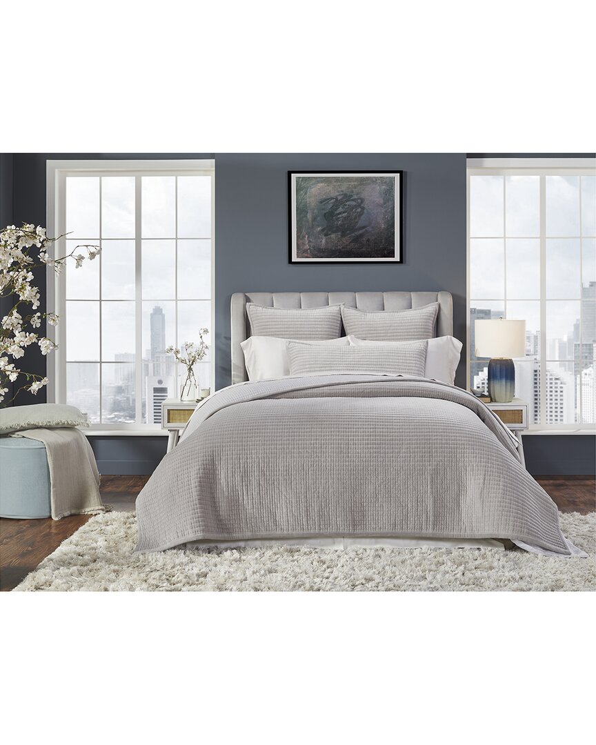 Orchids Lux Home Milton Channel Stitched Velvet Coverlet